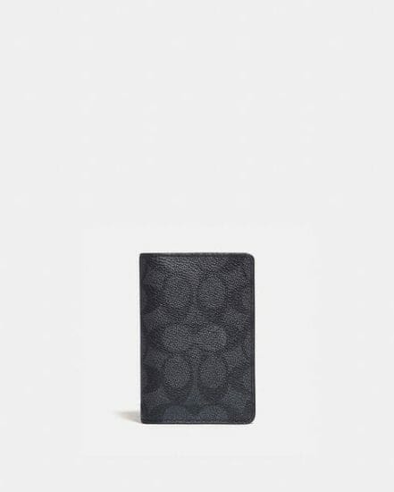 Fashion 4 Coach Card Wallet In Signature Canvas