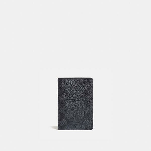 Fashion 4 Coach Card Wallet In Signature Canvas