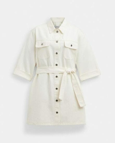 Fashion 4 Coach Denim Short Sleeve Dress