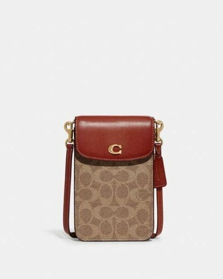 Fashion 4 Coach Phone Crossbody In Signature Canvas