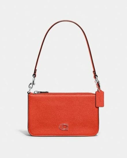 Fashion 4 Coach Pouch Bag With Signature Canvas Detail