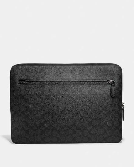 Fashion 4 Coach Zip Around Laptop Case In Signature Canvas