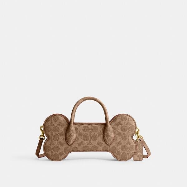 Fashion 4 Coach Bone Bag In Signature Canvas