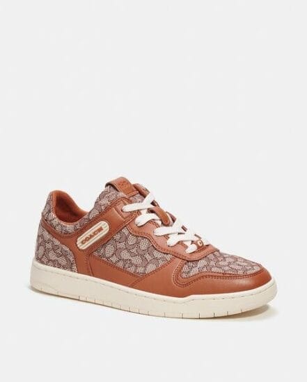 Fashion 4 Coach C201 Low Top Sneaker In Micro Signature Jacquard