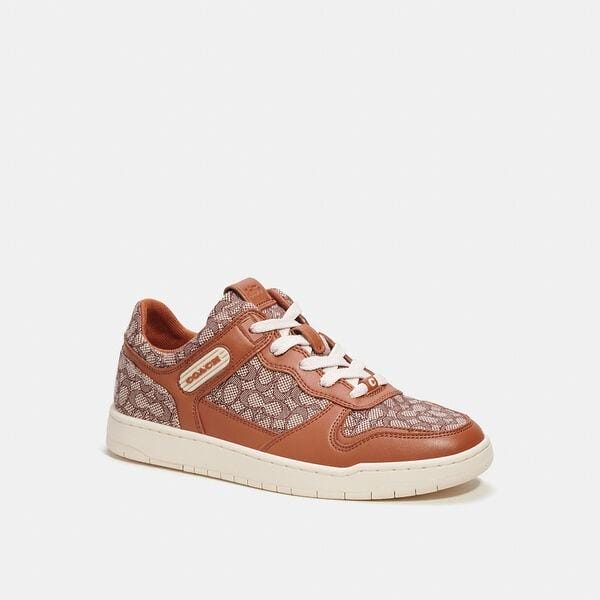 Fashion 4 Coach C201 Low Top Sneaker In Micro Signature Jacquard