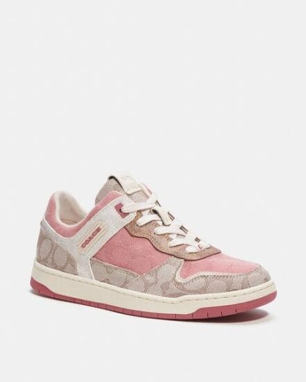 Fashion 4 Coach C201 Low Top Sneaker In Signature Jacquard