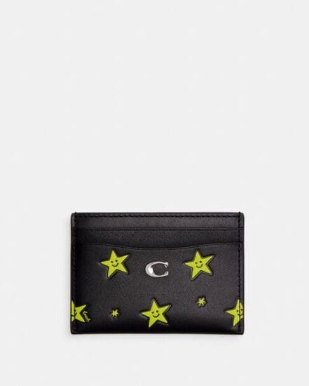 Fashion 4 Coach Cosmic Coach Essential Card Case With Star Print