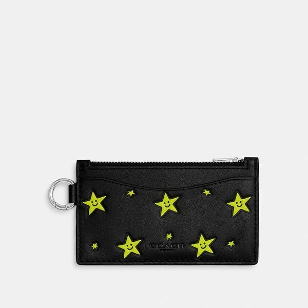 Fashion 4 Coach Cosmic Coach Zip Card Case With Star Print