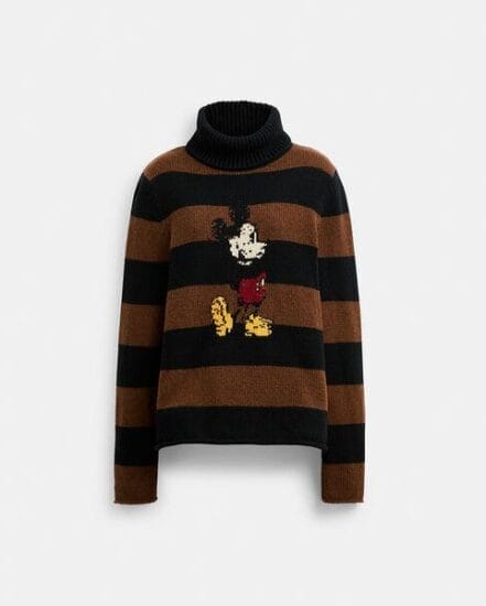 Fashion 4 Coach Disney X Coach Mickey Mouse Striped Turtleneck