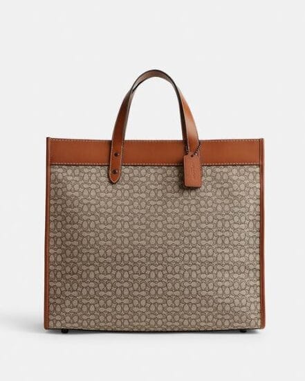 Fashion 4 Coach Field Tote 40 In Micro Signature Jacquard