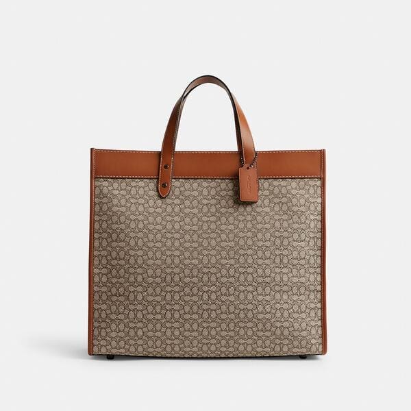 Fashion 4 Coach Field Tote 40 In Micro Signature Jacquard