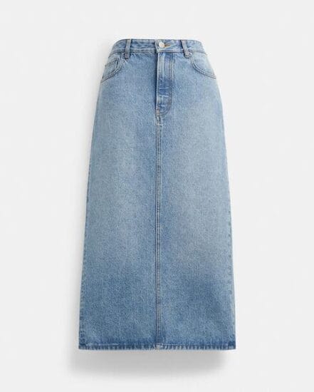 Fashion 4 Coach Long Denim Skirt