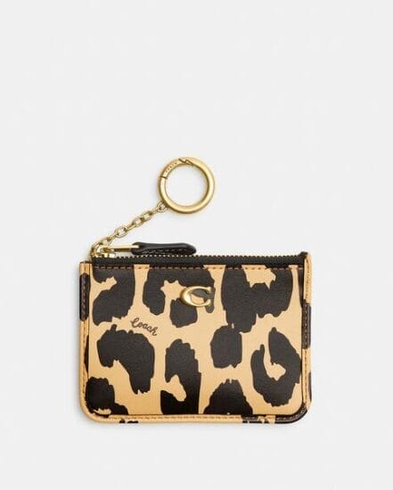 Fashion 4 Coach Mini Skinny Id Case With Leopard Print