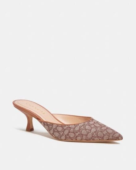 Fashion 4 Coach Renn Mule In Micro Signature Jacquard