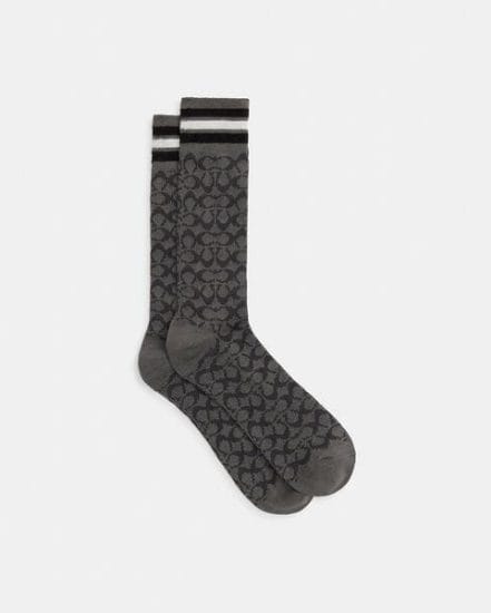 Fashion 4 Coach Signature Calf Socks