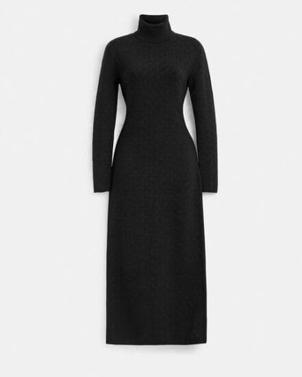 Fashion 4 Coach Signature Knit Turtleneck Dress