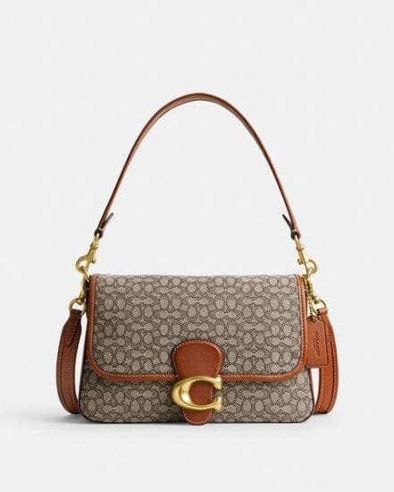 Fashion 4 Coach Soft Tabby Shoulder Bag In Micro Signature Jacquard