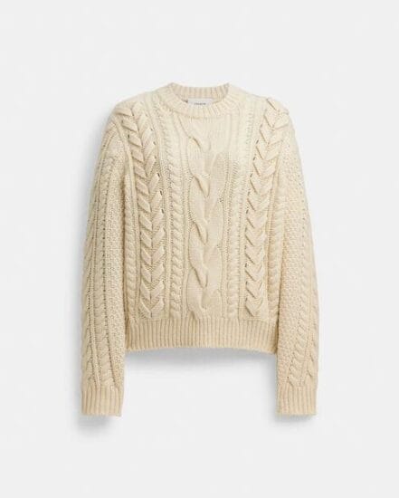 Fashion 4 Coach Sweater With Braided Detail