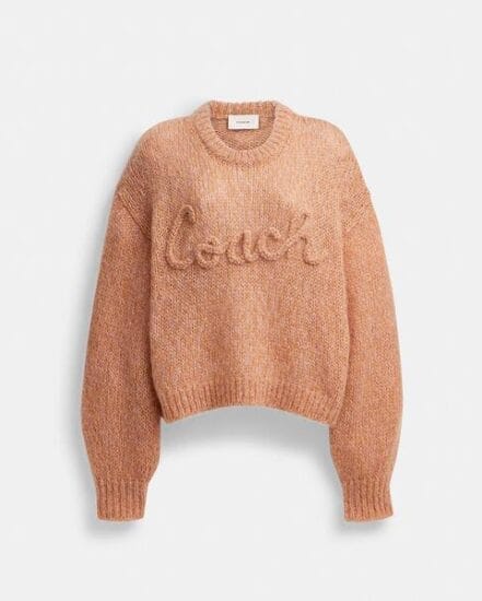 Fashion 4 Coach Tonal Braided Seasonal Sweater