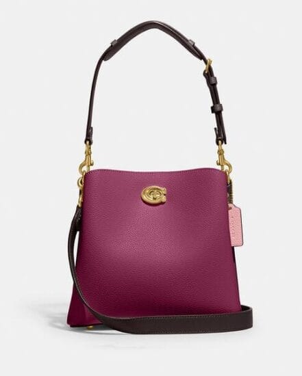 Fashion 4 Coach Willow Bucket Bag In Colorblock With Signature Canvas Interior