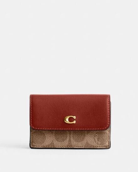 Fashion 4 Coach Mini Trifold Wallet In Signature Canvas