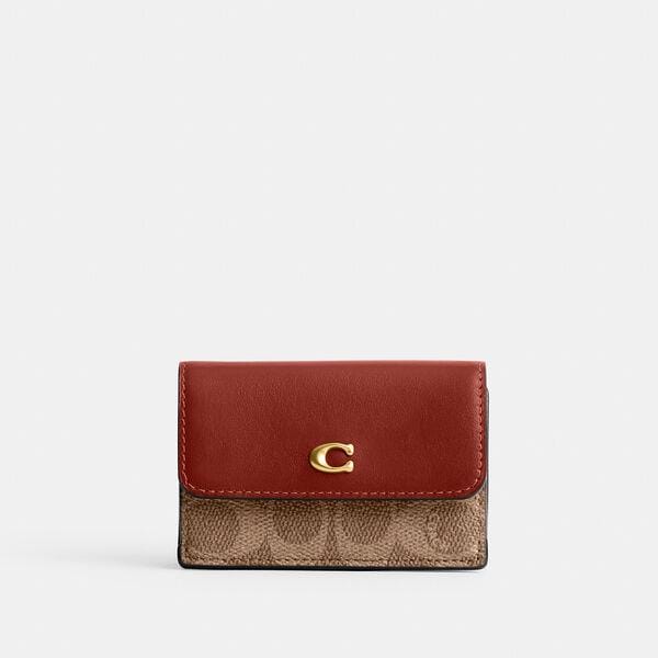 Fashion 4 Coach Mini Trifold Wallet In Signature Canvas