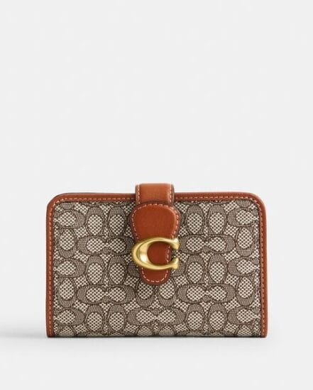 Fashion 4 Coach Tabby Medium Wallet In Micro Signature Jacquard