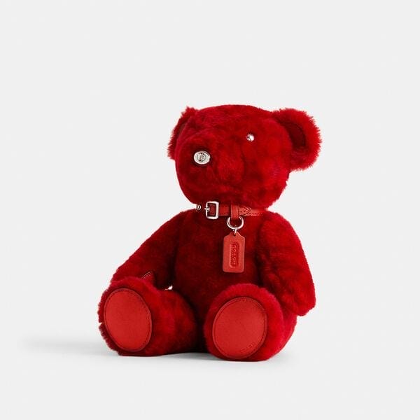 Fashion 4 Coach Bear Collectible In Signature Shearling