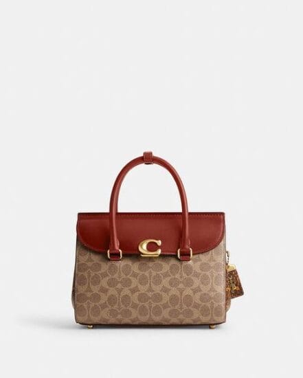 Fashion 4 Coach Broome Carryall In Signature Canvas With Snakeskin Detail