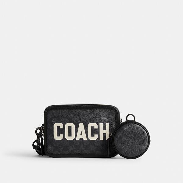 Fashion 4 Coach Charter Crossbody In Signature Canvas With Coach Graphic