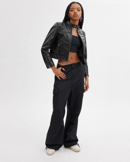 Fashion 4 Coach Leather Racing Jacket