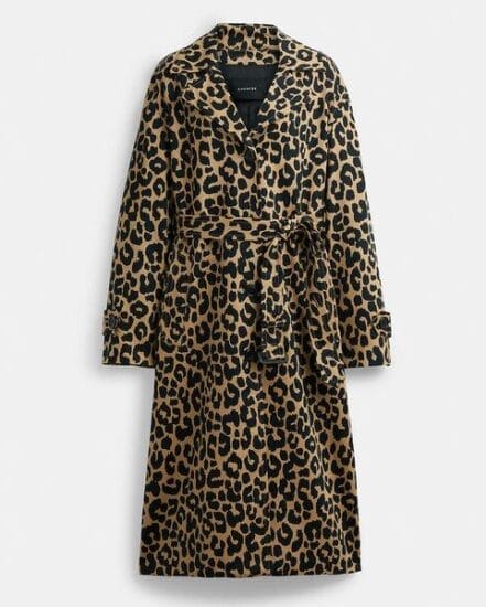 Fashion 4 Coach Leopard Oversized Trench Coat