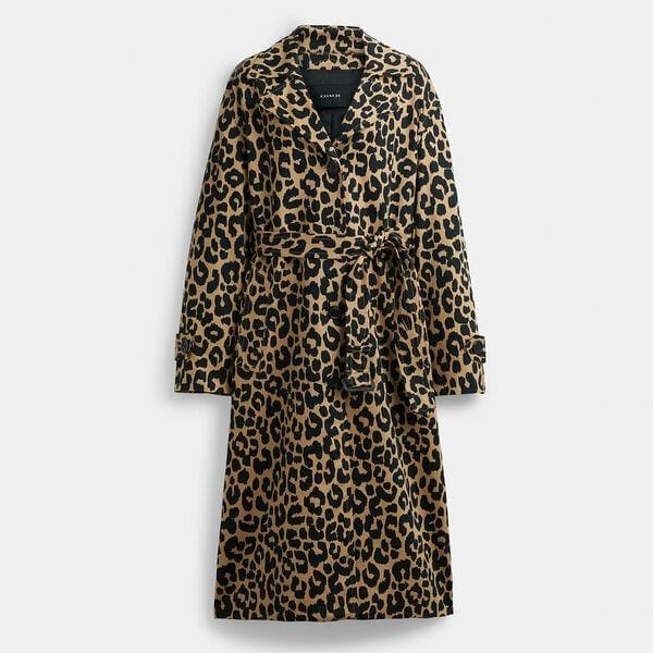 Fashion 4 Coach Leopard Oversized Trench Coat