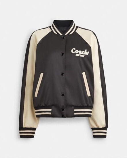 Fashion 4 Coach Satin Varsity Jacket