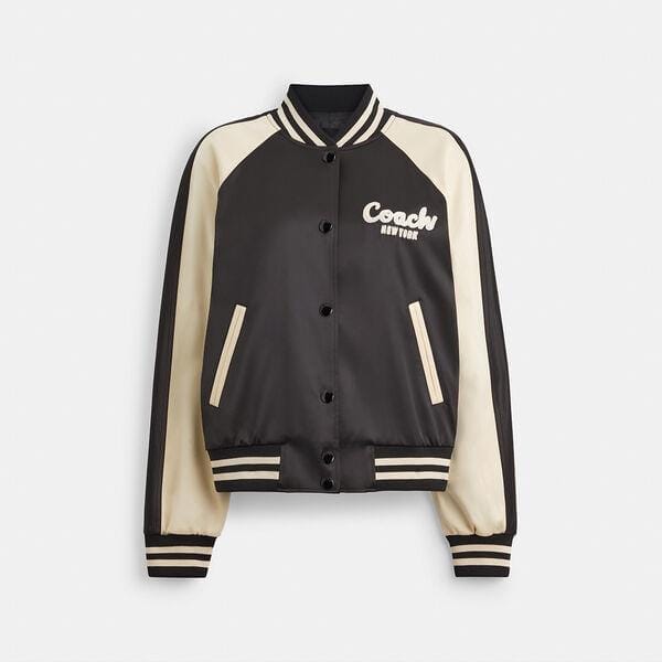 Fashion 4 Coach Satin Varsity Jacket