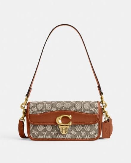 Fashion 4 Coach Studio Baguette Bag In Signature Textile Jacquard