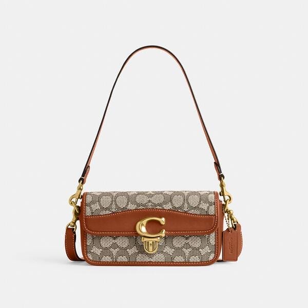 Fashion 4 Coach Studio Baguette Bag In Signature Textile Jacquard