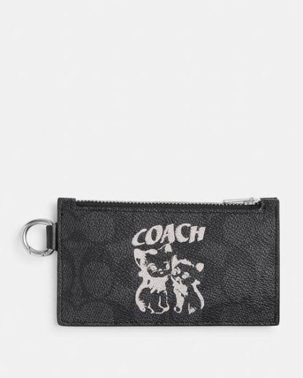 Fashion 4 Coach The Lil Nas X Drop Zip Card Case In Signature Canvas