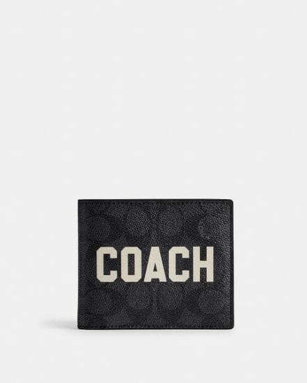 Fashion 4 Coach 3-In-1 Wallet In Signature Canvas With Coach Graphic