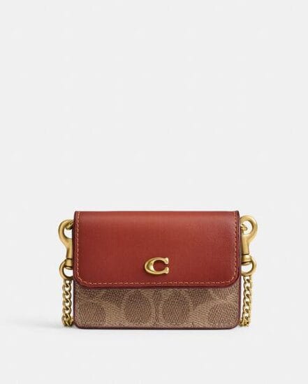 Fashion 4 Coach Essential Half Flap Card Case In Colorblock Signature Canvas