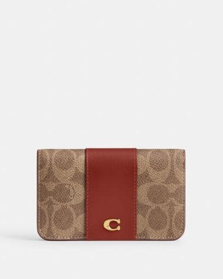 Fashion 4 Coach Essential Slim Card Case In Signature Canvas