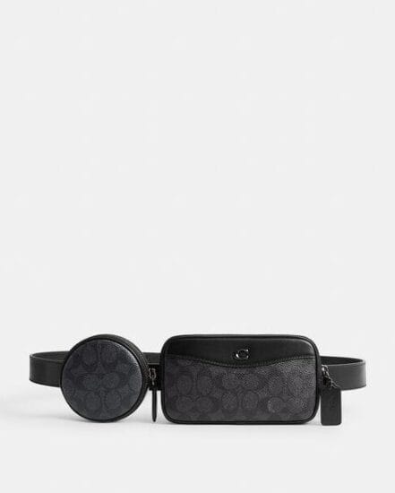 Fashion 4 Coach Multi Pouch Belt Bag In Signature Canvas