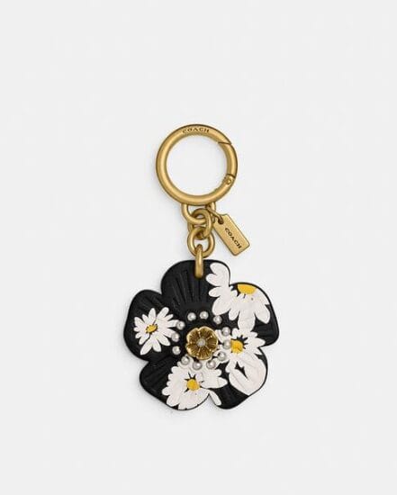 Fashion 4 Coach Tea Rose Bag Charm With Floral Print