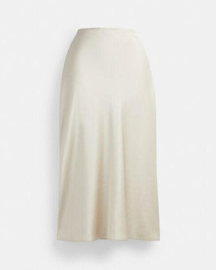 Fashion 4 Coach Long Satin Midi Skirt