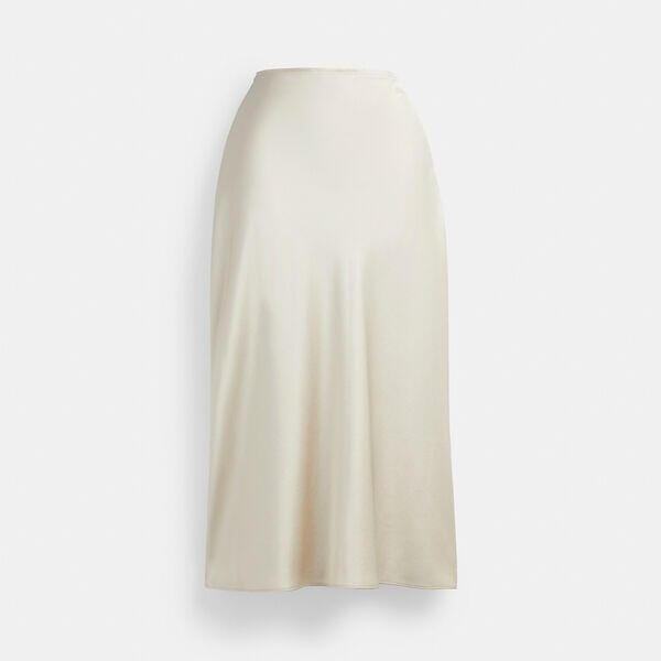 Fashion 4 Coach Long Satin Midi Skirt