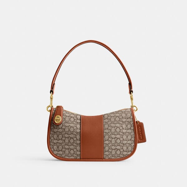 Fashion 4 Coach Swinger In Micro Signature Jacquard