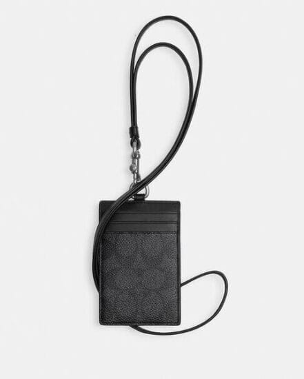 Fashion 4 Coach Id Lanyard In Signature Canvas