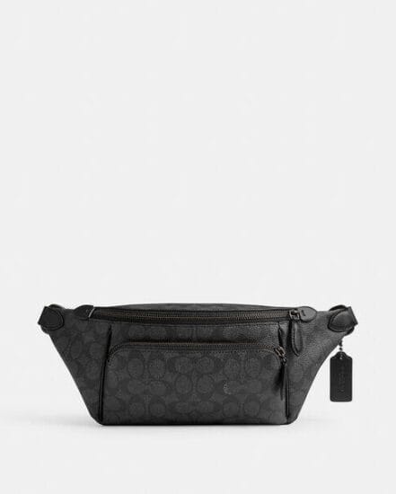 Fashion 4 Coach League Belt Bag In Signature Canvas