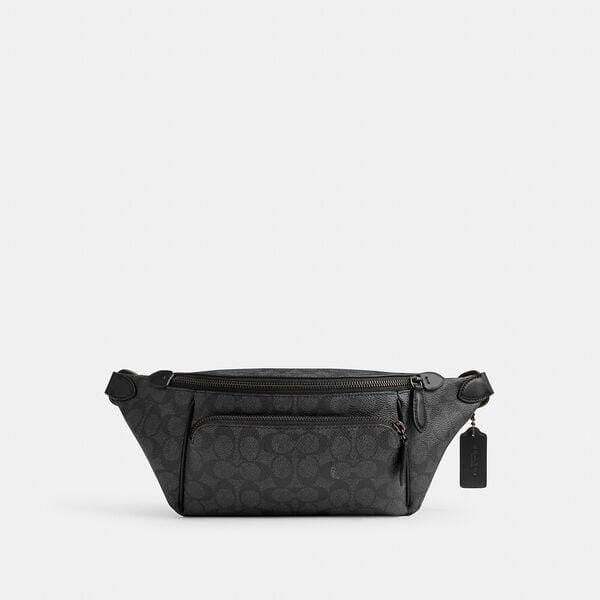 Fashion 4 Coach League Belt Bag In Signature Canvas