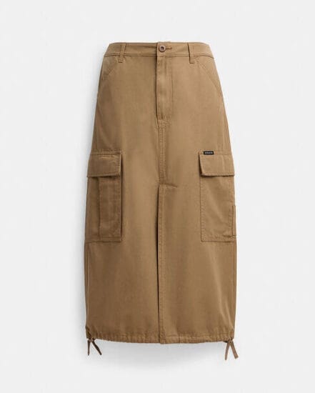 Fashion 4 Coach Cargo Maxi Skirt In Organic Cotton